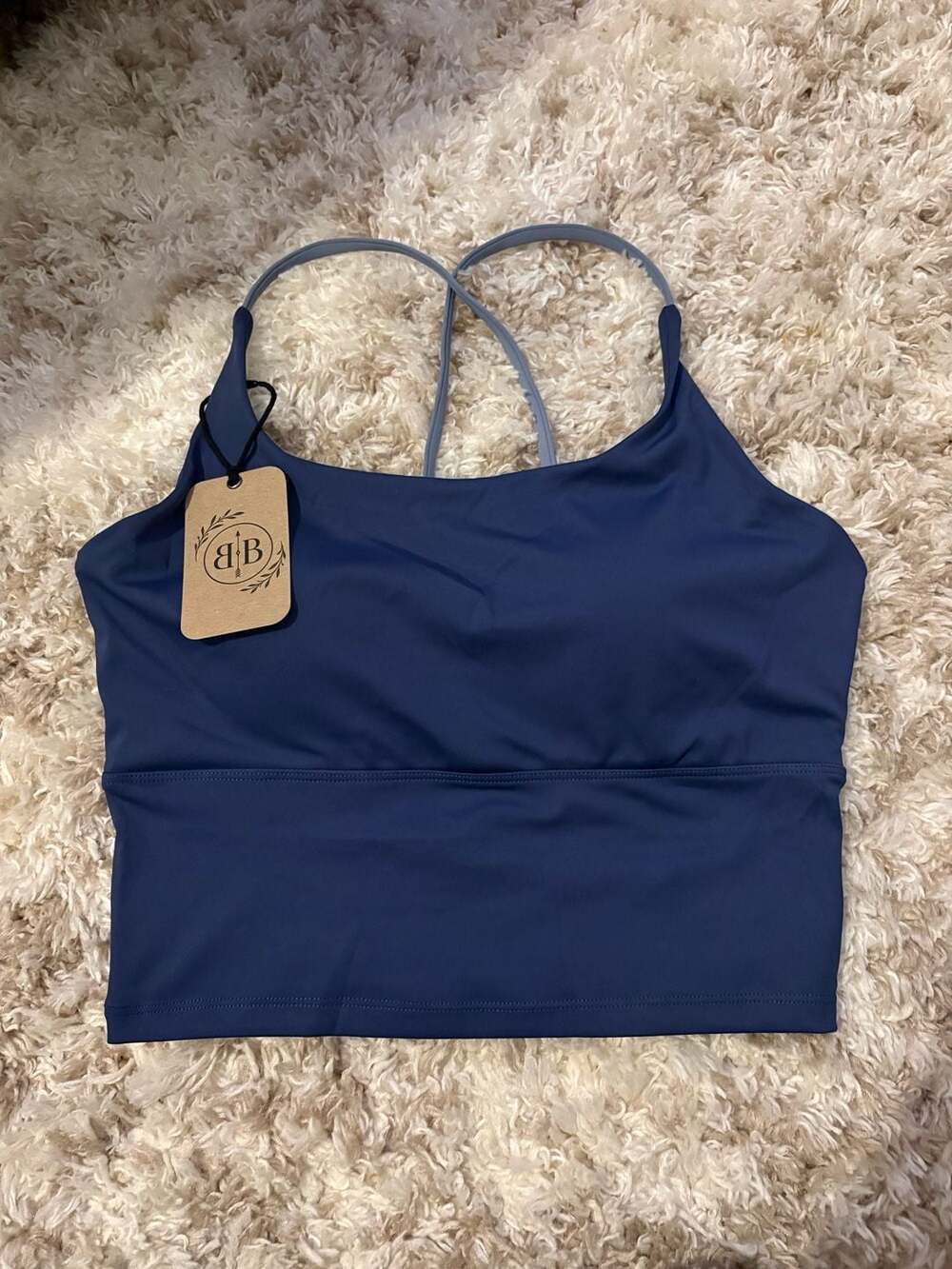 Criss-Cross Back Yoga Tank Top Sports Bra